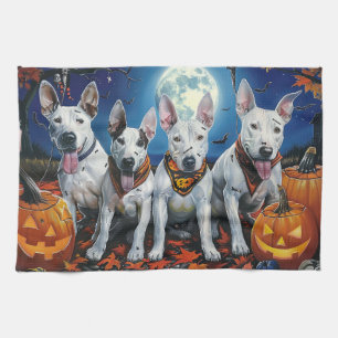 Bull Terrier Halloween Spooky Geschirrtuch
