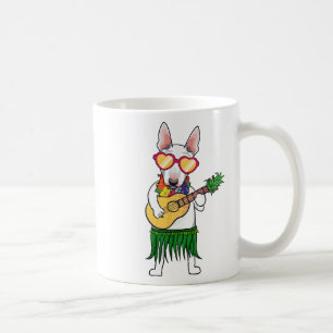 Bull Terrier Hawaiian Costume Ukulele Summ Kaffeetasse