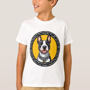 Bull-Terrier-Hund niedlicher Cartoon T-Shirt