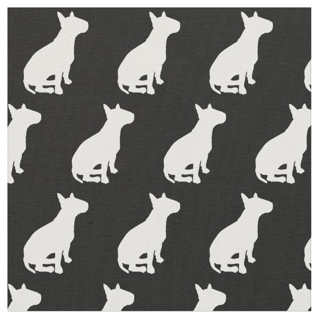 Bull Terrier Hund Silhouette Stoff (Nahaufnahme)