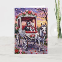 Bull Terrier Hund Valentinstag