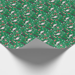 Bull Terrier Hund Weihnachten Geschenkpapier