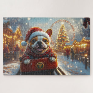 Bull Terrier Hund Weihnachten Puzzle