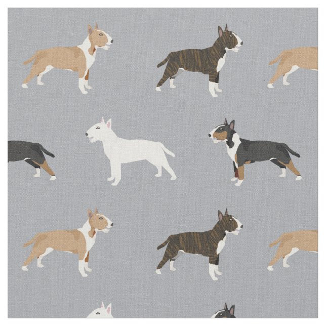 Bull Terrier Hunde Hunde graue Hunde Stoff (Nahaufnahme)