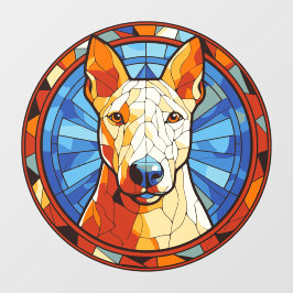 Bull Terrier Hunde Imitate aus festem Glas Fensteraufkleber