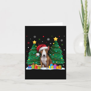 Bull Terrier Hundeliebhaber Weihnachtsmann Hut häs Karte