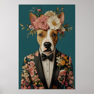 Bull Terrier im Anzug Poster, Bull Terrier Poster
