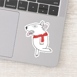 Bull Terrier ist unterwegs Aufkleber