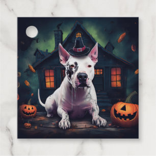 Bull Terrier Kürbisse Halloween Gruselig Geschenkanhänger