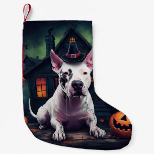 Bull Terrier Kürbisse Halloween Gruselig Kleiner Weihnachtsstrumpf