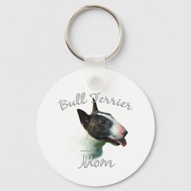 Bull Terrier Mama 2 Schlüsselanhänger (Vorderseite)