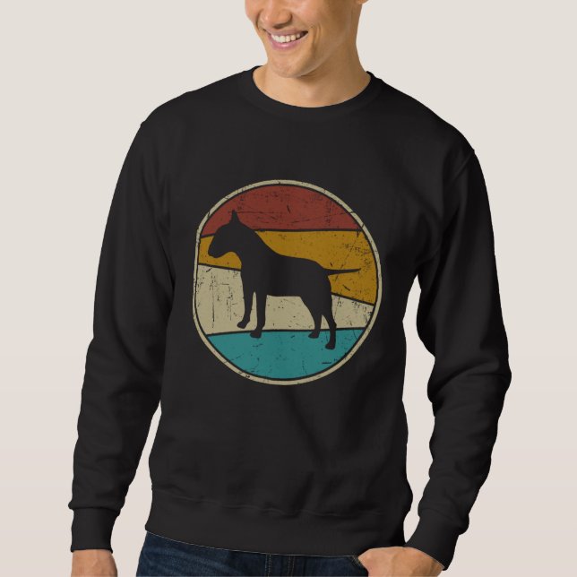 Bull Terrier   Men Women Bull Terrier Dog Retro Sweatshirt (Vorderseite)