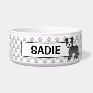 Bull Terrier & Name Napf