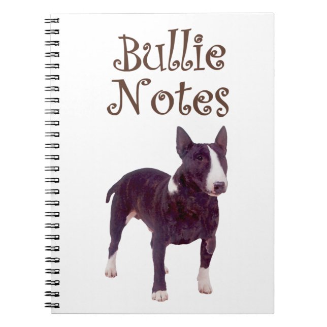 Bull Terrier Notebook Notizblock (Vorderseite)