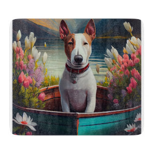 Bull Terrier on a Paddle: Ein Landschaftliches Abe Schneidebrett