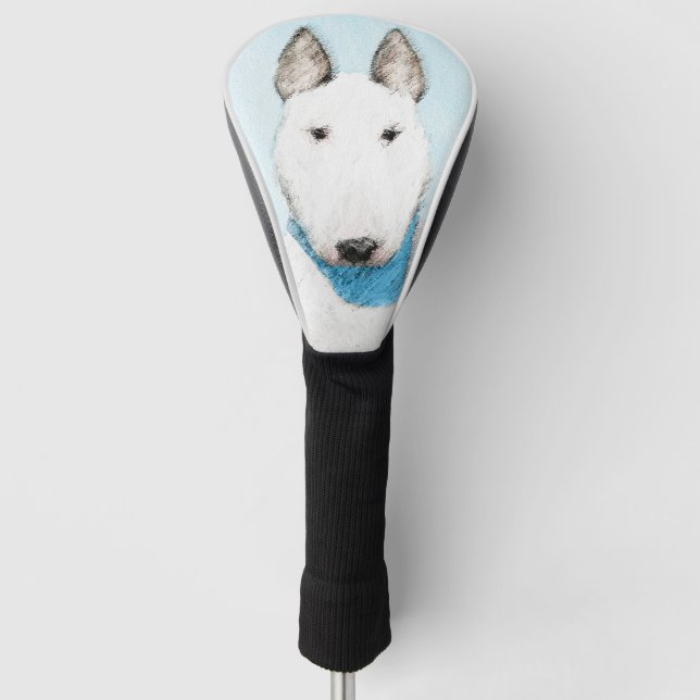 Bull Terrier Painting - Niedliche Hundekunst Golf Headcover (Vorderseite)