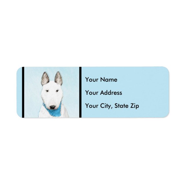 Bull Terrier Painting - Niedliche Original Dog Art (Vorne)