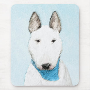 Bull Terrier Painting - Niedliche Original Dog Art Mousepad