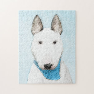Bull Terrier Painting - Niedliche Original Dog Art Puzzle