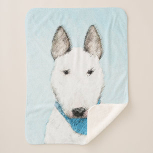 Bull Terrier Painting - Niedliche Original Dog Art Sherpadecke