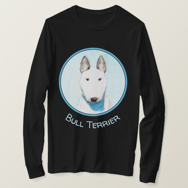 Bull Terrier Painting - Niedliche Original Dog Art T-Shirt (Design vorne)