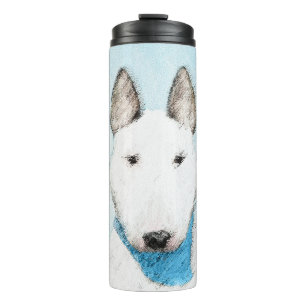 Bull Terrier Painting - Niedliche Original Dog Art Thermosbecher