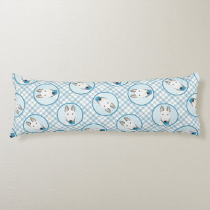 Bull Terrier Painting White English Niedlich Dog A Seitenschläferkissen