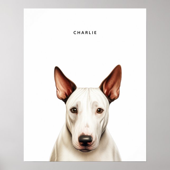 Bull Terrier Personalisiert Print Poster (Vorne)