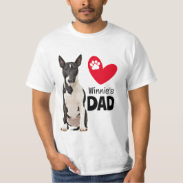 Bull Terrier Personalisiert Vater T-Shirt