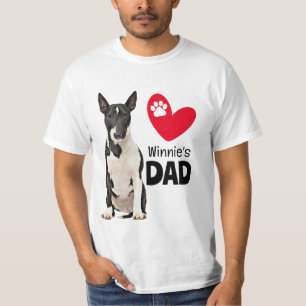 Bull Terrier Personalisiert Vater T-Shirt