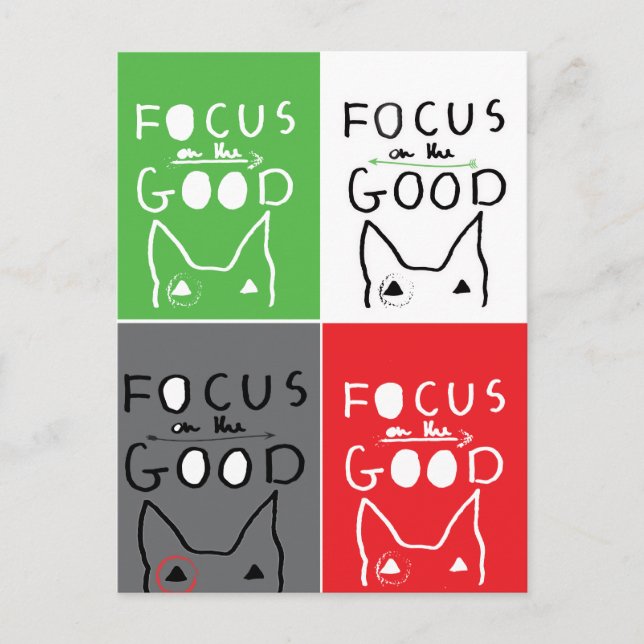 Bull Terrier Pop Art Fokussieren auf das gute Zita Postkarte (Vorderseite)