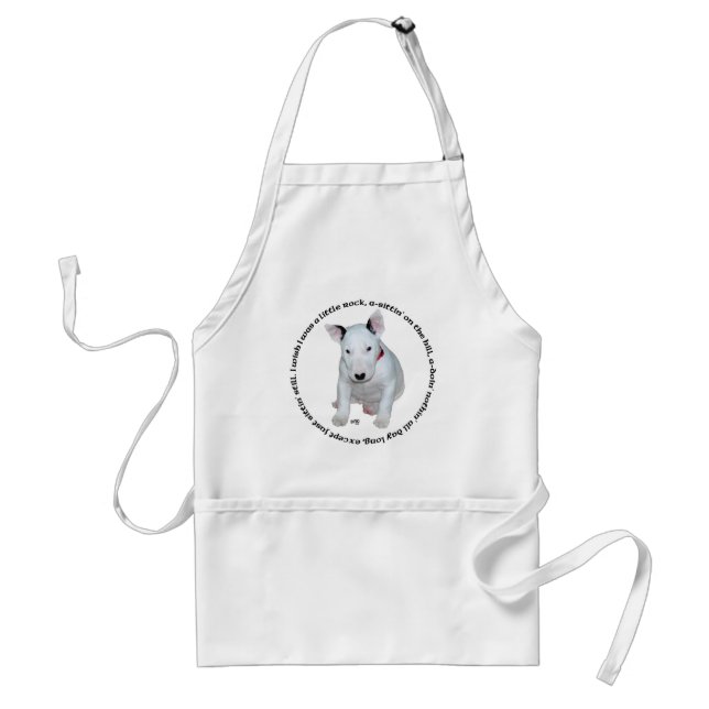 Bull Terrier Puppy Ditties Schürze (Vorne)