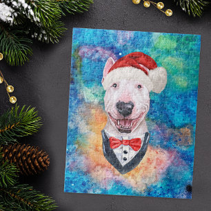 Bull Terrier Rasse Hund Weihnachten Puzzle