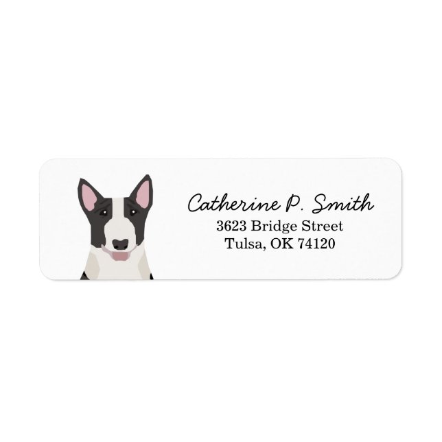 Bull Terrier Rücksendeadresse (Vorne)