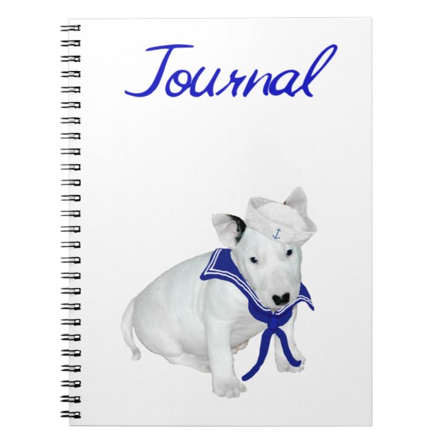 Bull Terrier Sailor Journal Notizblock (Vorderseite)