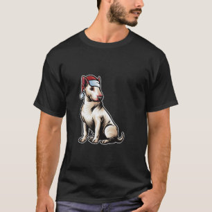Bull Terrier Santa Claus Hat Frohe Weihnachtshunde T-Shirt