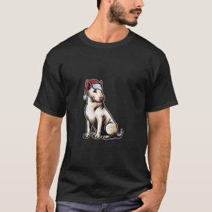 Bull Terrier Santa Claus Hat Frohe Weihnachtshunde T-Shirt