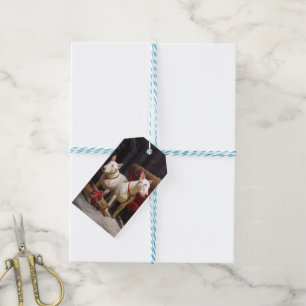 Bull Terrier Schnee Schlitten Weihnachtsdekoration Geschenkanhänger