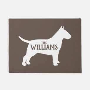 Bull Terrier Silhouette Welcome Mat Custom Doormat Fußmatte