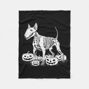 Bull Terrier Skeleton Geburtstag Halloween Mens Wo Fleecedecke