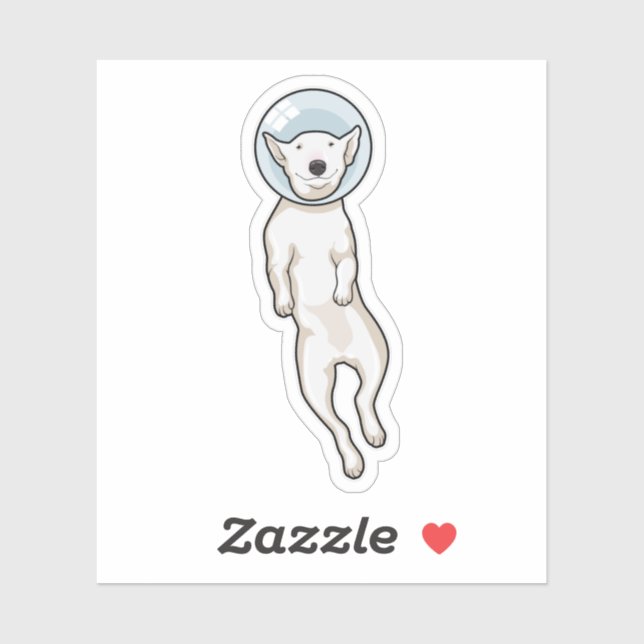 Bull Terrier Space Aufkleber (Blatt)