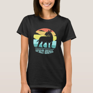 Bull Terrier Spirit Animal Vintag Retro Sunset Do T-Shirt