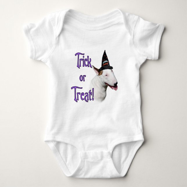 Bull Terrier Trick Baby Strampler (Vorderseite)