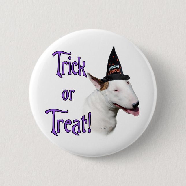 Bull Terrier Trick Button (Vorderseite)