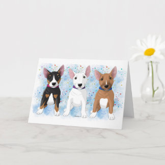 Bull Terrier Trio Karte