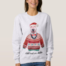 Bull Terrier Ugly Christmas Dog Mama Sweatshirt