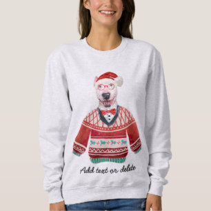 Bull Terrier Ugly Christmas Dog Mama Sweatshirt