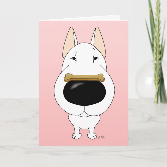 Bull Terrier Valentine Feiertagskarte (Vorderseite)