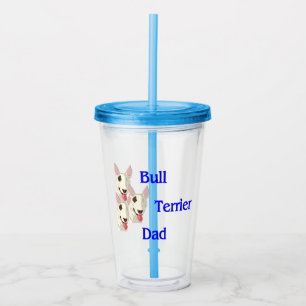 Bull Terrier Vater Acrylic Tumbler Acryltrinkbecher