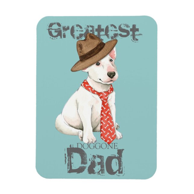 Bull Terrier Vater Magnet (Vertikal)
